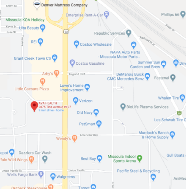 Location of Ava Health on Google Maps